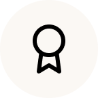 Icon of a ribbon award or badge