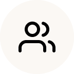 User avatar icon, representing a person