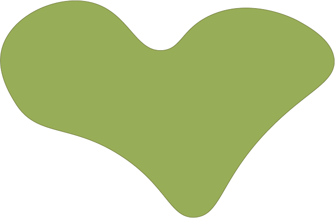 A green, irregularly shaped blob with smooth edges.