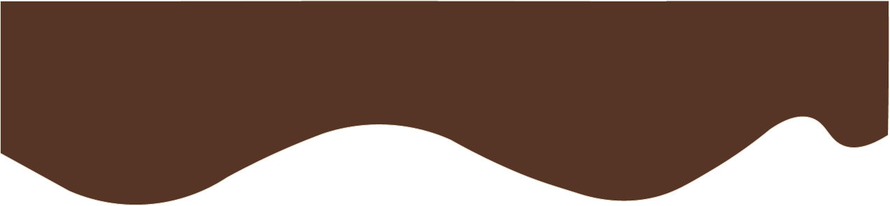 Chocolate brown graphic of a melting wave.