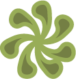 Green abstract spiral pattern