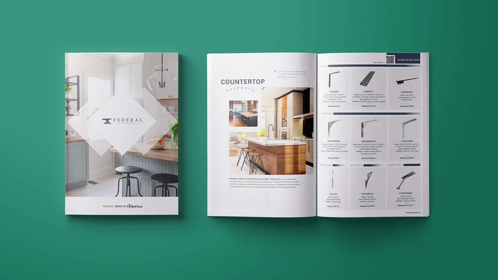 Magazine design for Federal Brace.