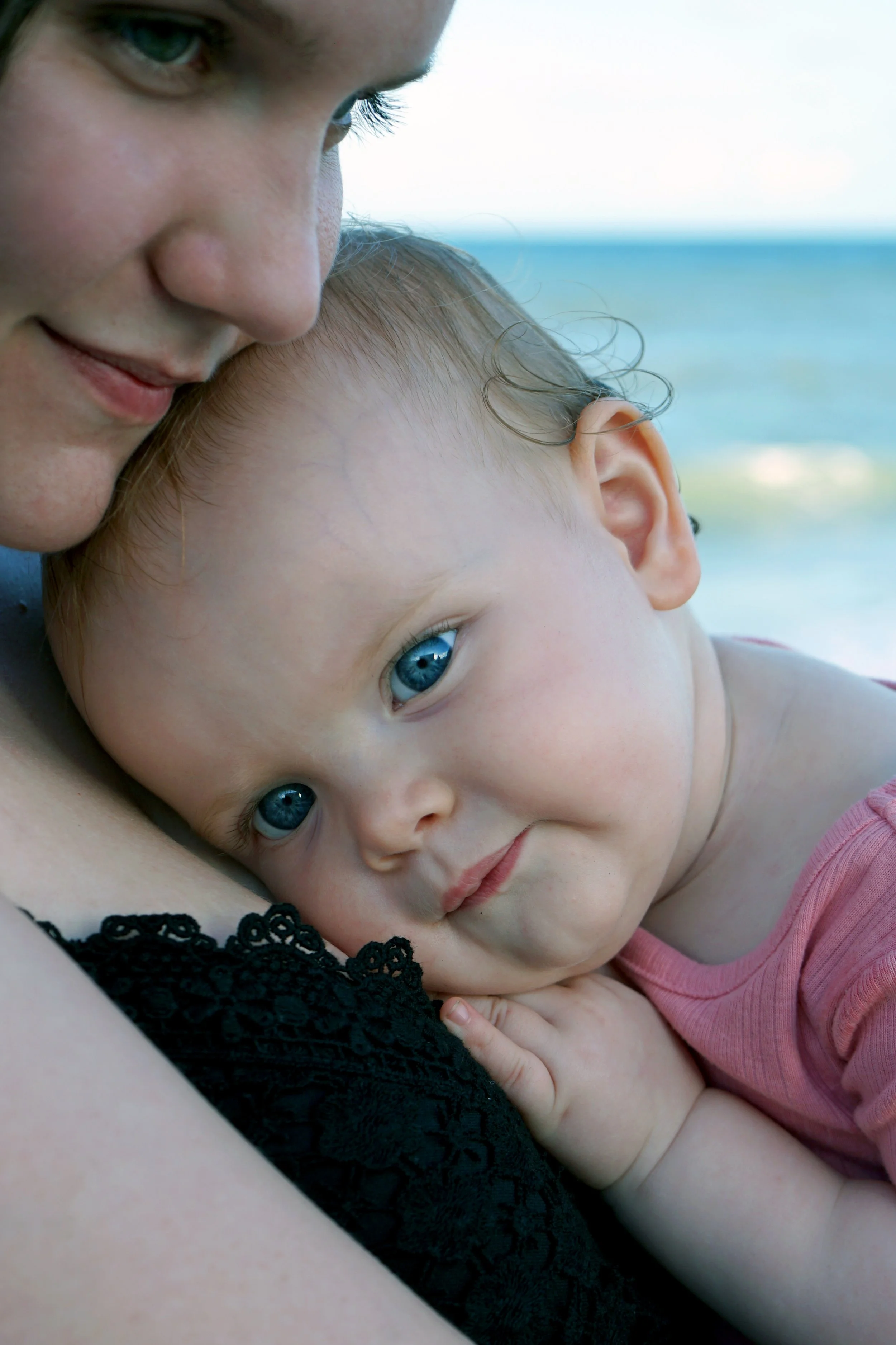 Baby photo in Carolina Beach, NC.