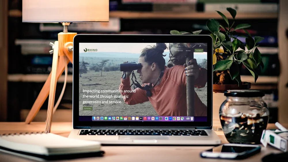 Website design for Rhino Impact Group.