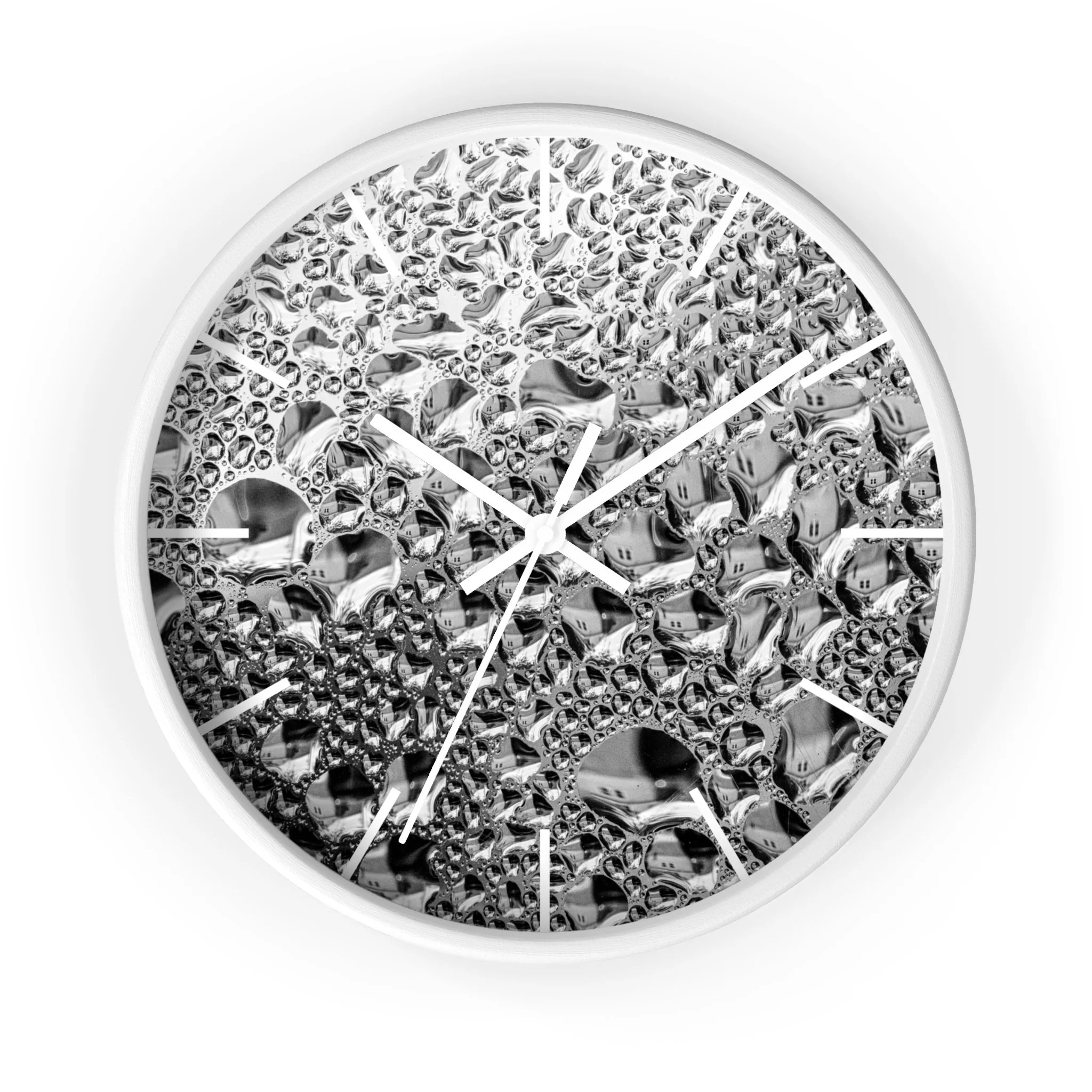 Wall Clock Dark Droplets