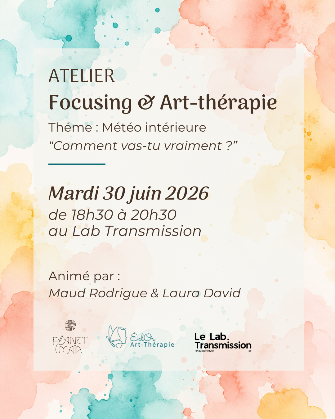Météo intérieure — atelier focusing, art et écriture