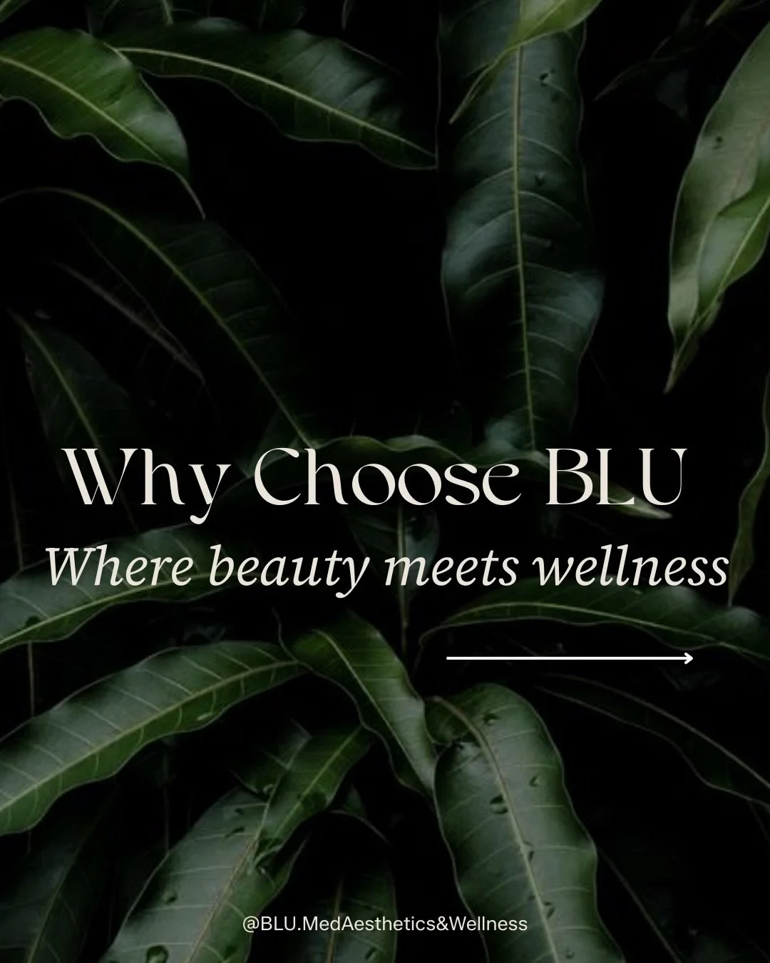Why choose BLU Medical Aesthetics &amp; Wellness? 💙

Because we don&rsquo;t believe in quick fixes &mdash; we believe in long-term results, inside-out beauty, and care you can trust.

At BLU, you&rsquo;re not just booking a treatment&hellip;
You&rsq