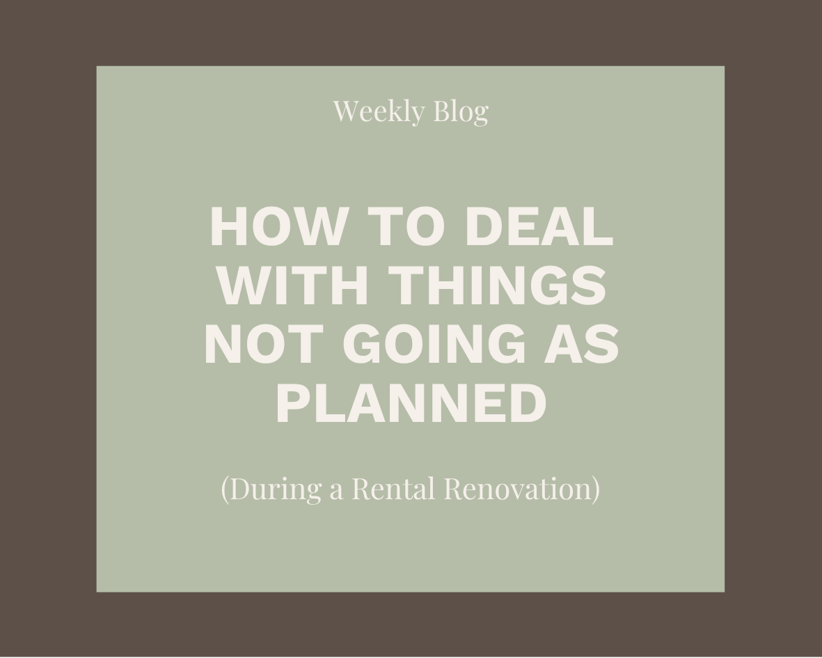 How to Deal with Things not Going as Planned during a Renovation