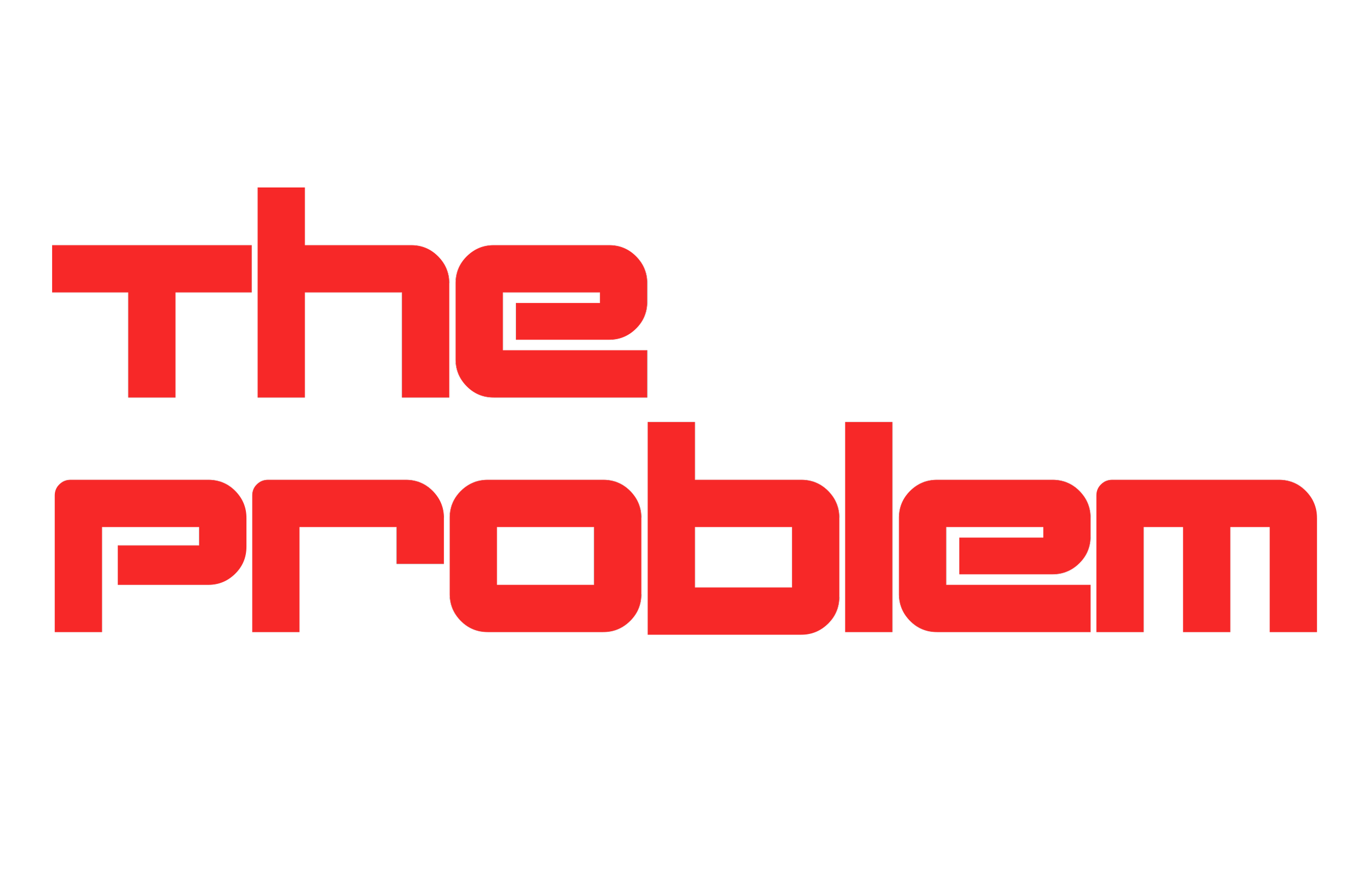 The logo of the TV show 'The Problem' in bold red text on a black background.