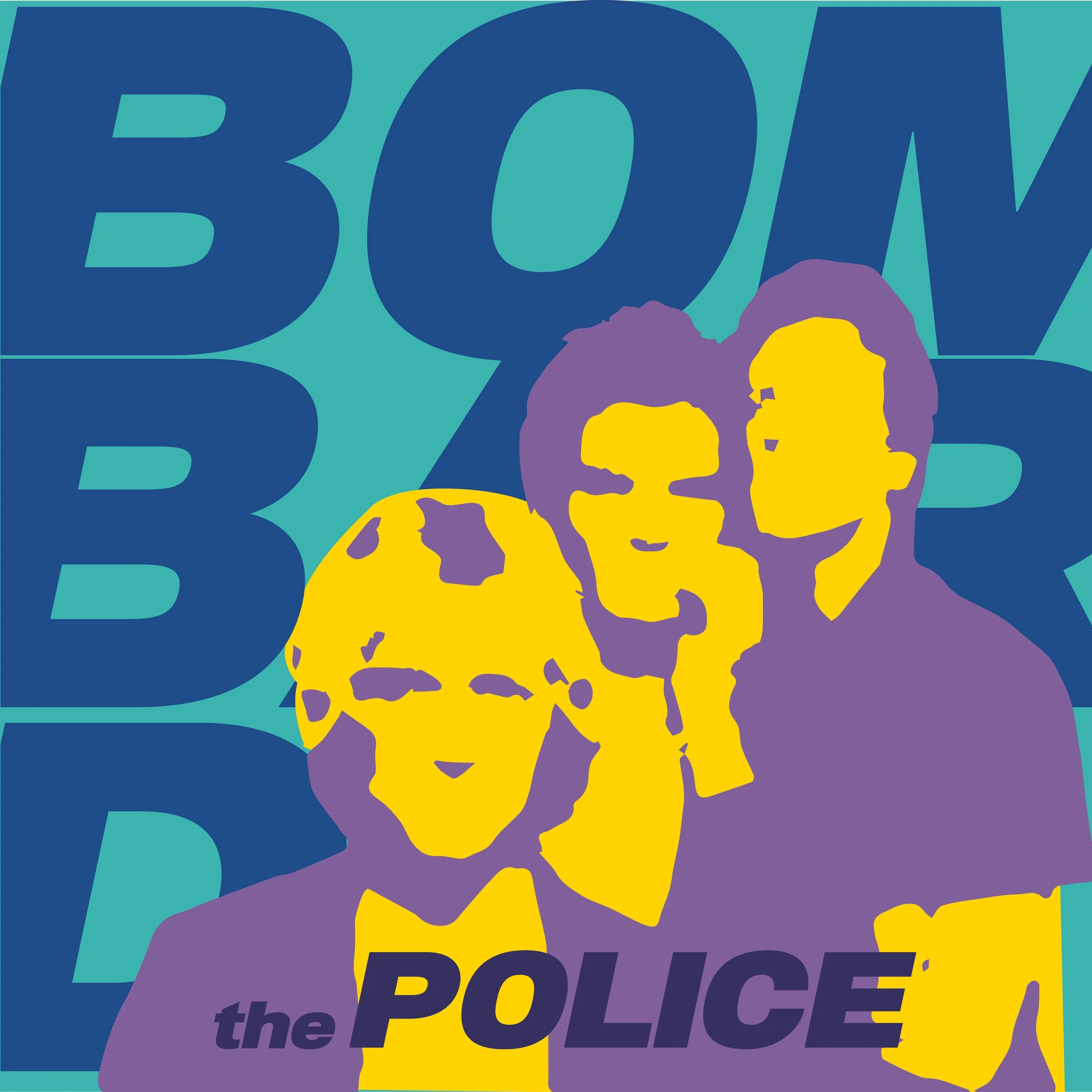 Graphic illustration of three children in yellow and purple, with large blue text '30X' in the background, and the words 'the police' in dark blue and purple at the bottom.