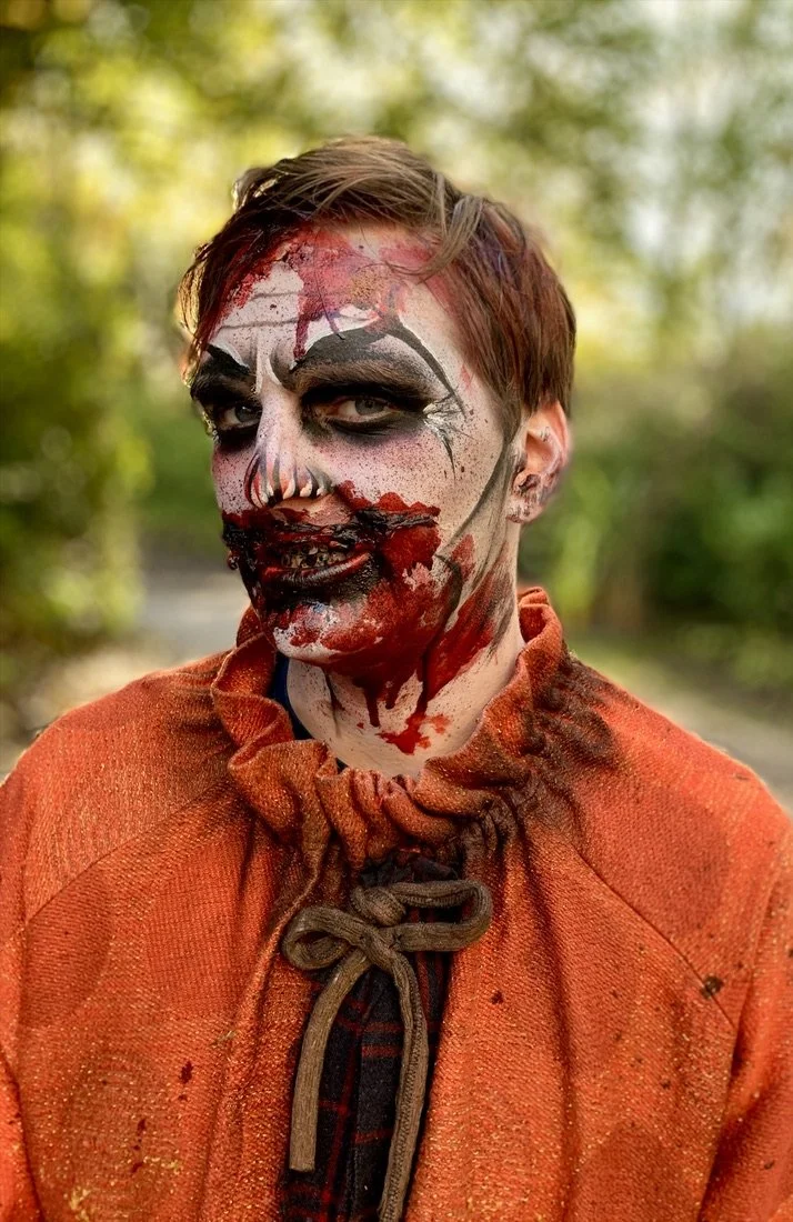 Maquillage halloween à walibi ensanglanté brabant wallon