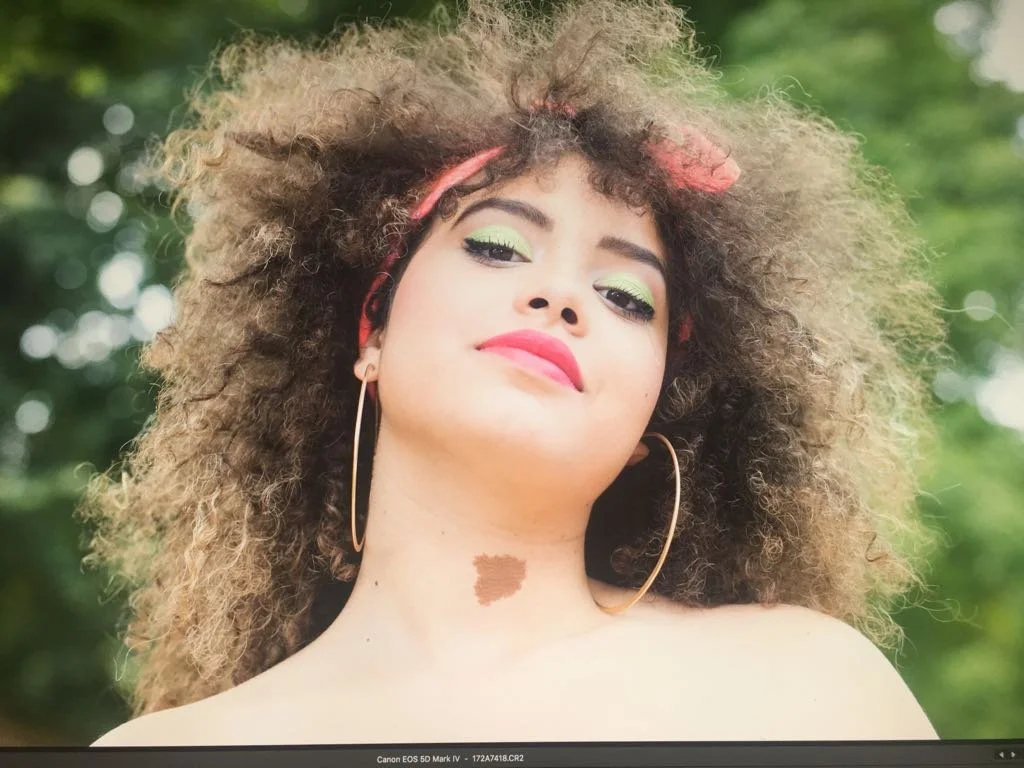 Maquillage acidulé sur adolescente shooting à Waterloo