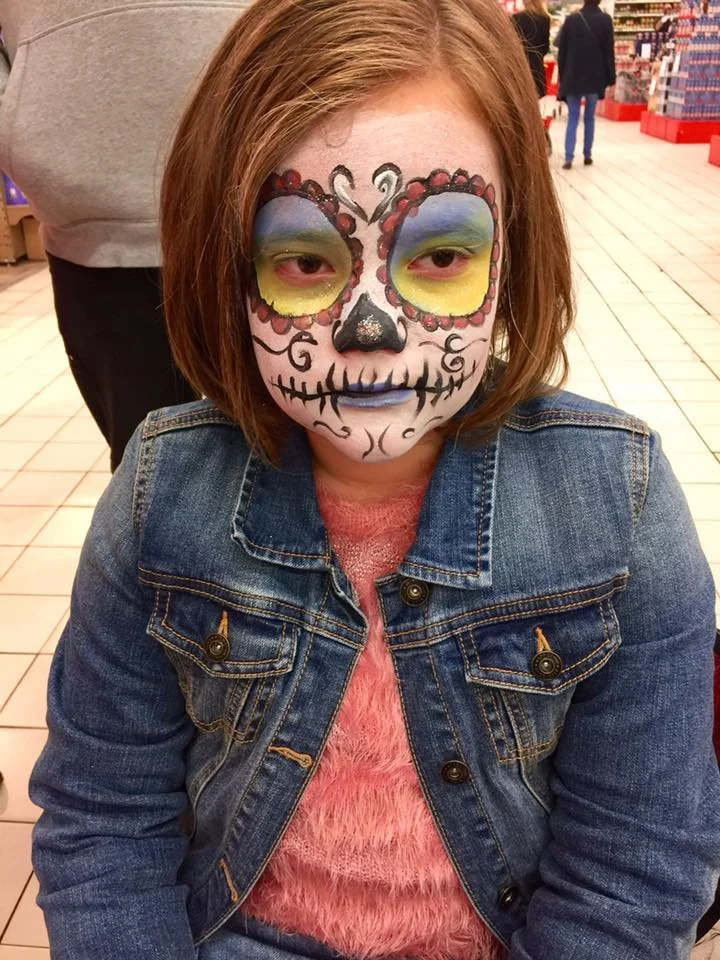 Maquillage squelette fête des morts enfant, maquilleuse Brabant Wallon Bruxelles