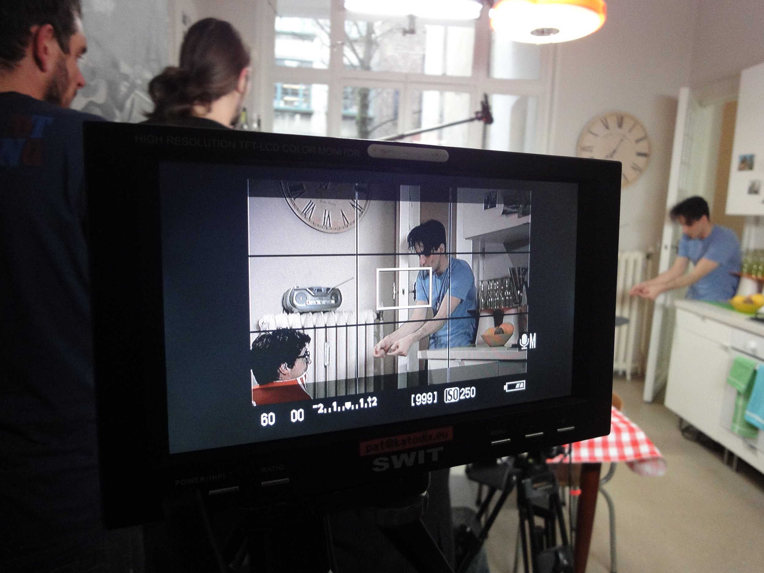 Maquillage tournage court métrage sur Ixelles place flagey