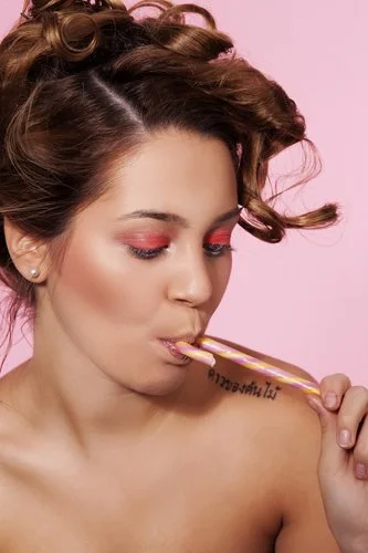 Maquillage bonbon doux et coloré shooting BXL