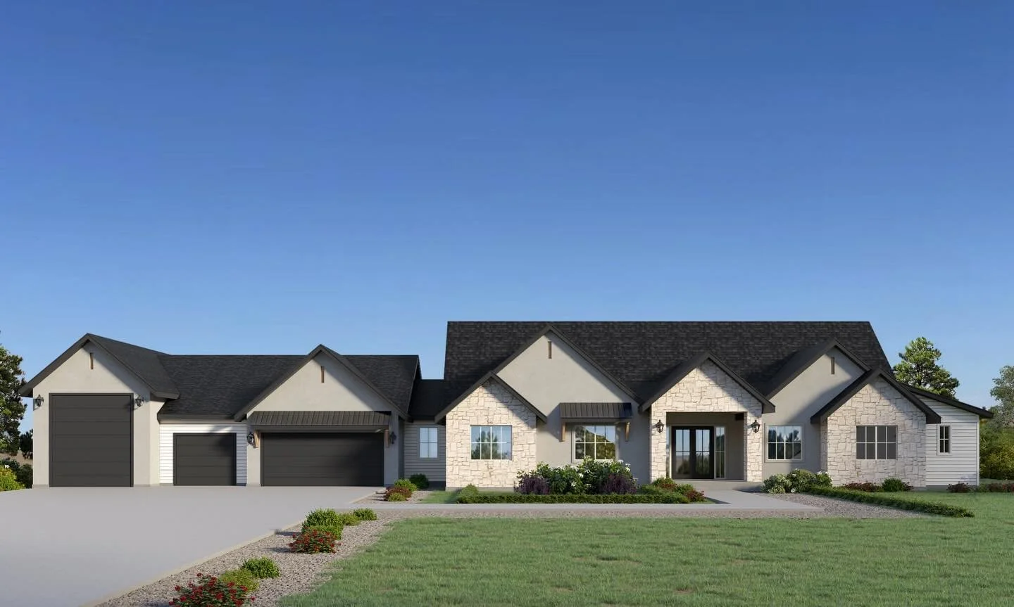 Introducing renderings for our Hillsdale Estates spec home that will break ground in about 1 month.
This sprawling single story home boasts 4,243 sq ft with a 3 car garage, additional RV bay, and all the extra amenities that differentiate us here at 