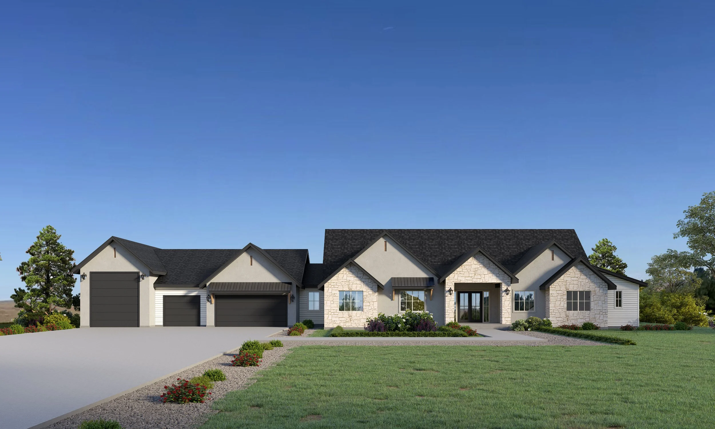 A custom home rendering in Star Idaho