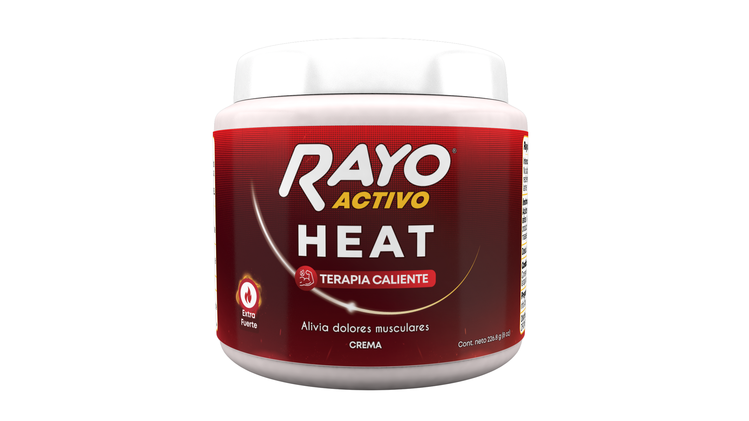 RAYO ACTIVO HEAT TARRO 226.8 G(8 OZ)