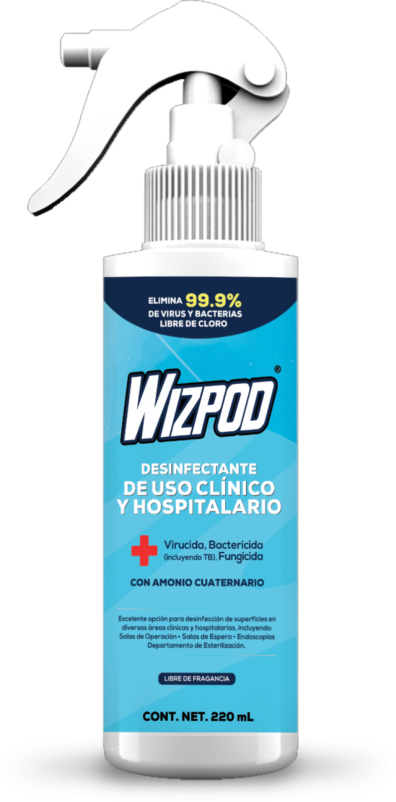 DESINFECTANTE DE SUPERFICIES PARA USO CLINICO Y HOSPITALARIO 220 ML
