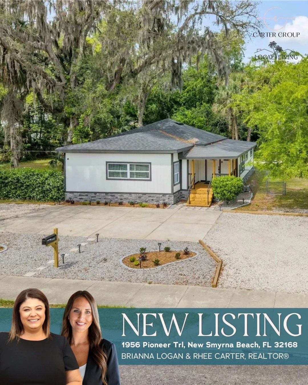 🏡 New Listing! Coastal Living Meets Half-Acre Freedom 🏡
💲 $385,000
📍 1956 Pioneer Trl, New Smyrna Beach, FL 32168
🛏 3 Beds | 🛁 2 Baths | 📐 1,153 sqft | 🌳 0.5 Acre
Listed by: Brianna Logan &amp; Rhee Carter | @carter_re_group 

Here's what mak