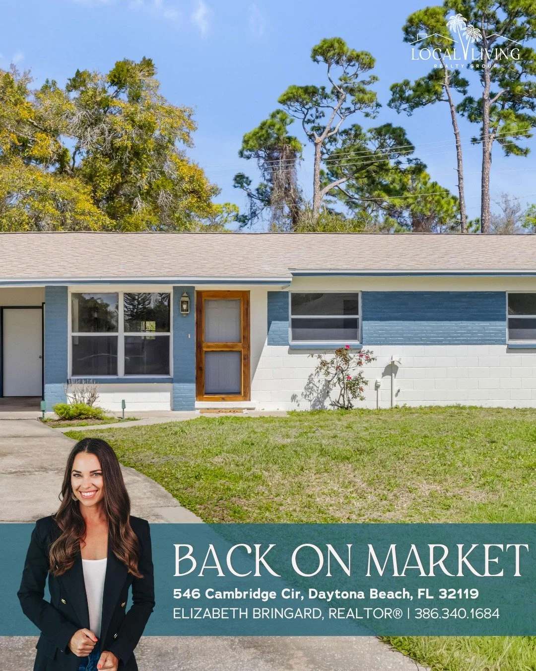 🏡 Back on Market &amp; Better Than Ever! 🏡
💲 $215,000
📍 546 Cambridge Cir, Daytona Beach, FL 32119
Listed by: Elizabeth Bringard
📞 (386) 340-1684

Buyer financing fell through&mdash;and honestly? That's YOUR opportunity. 🙌

If you've been watch