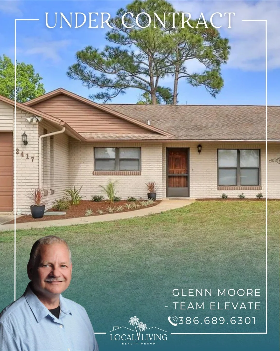 🎉 Under Contract - Backup Offers Accepted! 🎉
📍 2417 Sabal Palm Dr, Edgewater, FL 32141
Listed by: Glenn Moore
📞 (386) 689-6301

This bright and airy 2-bedroom, 2-bath block and brick home with NO HOA is officially under contract! Vaulted ceilings