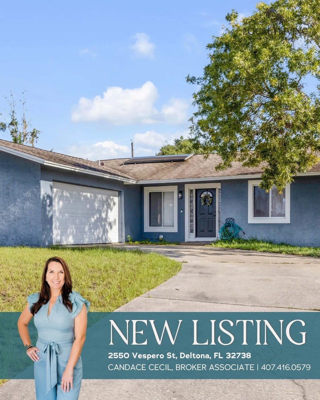 🏡 New Listing! Turnkey Home in Deltona 🏡
💲 $279,500
📍 2550 Vespero St, Deltona, FL 32738
🛏 3 Beds | 🛁 2 Baths | 📐 1,288 Sq Ft
Listed by: @candacec_flrealtor 
📞 (407) 416-0579

Move-in ready and loaded with updates! This beautifully renovated 