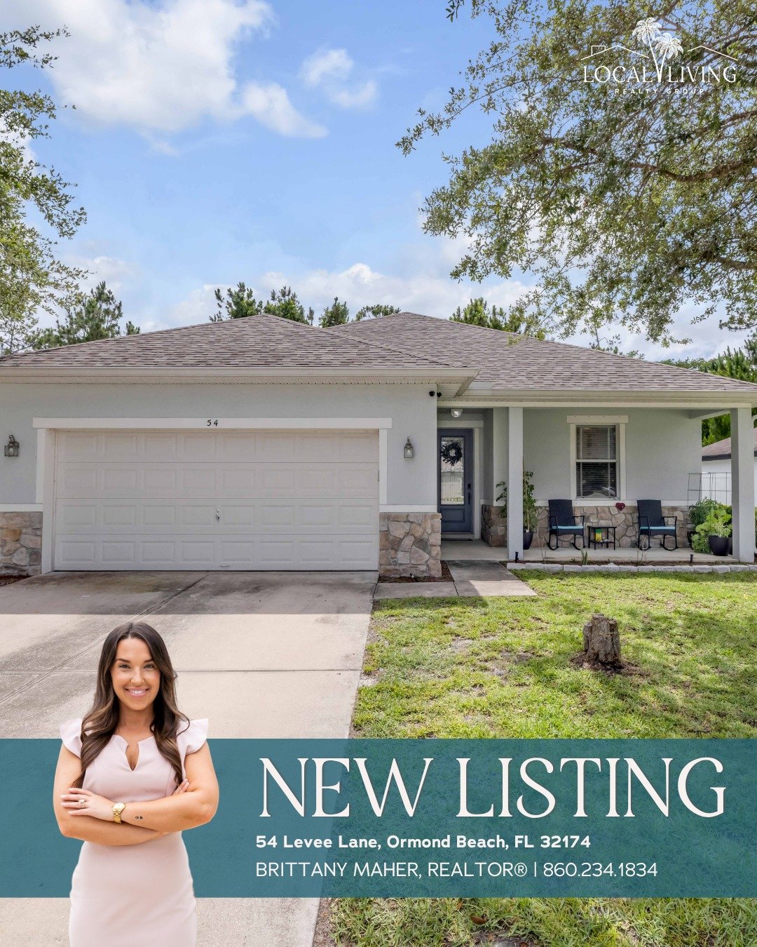 🏡 New Listing! Move-In Ready in Hunters Ridge 🏡
💲 $399,000
📍 54 Levee Ln, Ormond Beach, FL 32174
🛏 3 Beds | 🛁 2 Baths
Listed by: @buy.with.britt 
📞 (860) 234-1834

This one is the definition of move-in ready! New roof (2023), new AC (2021), an