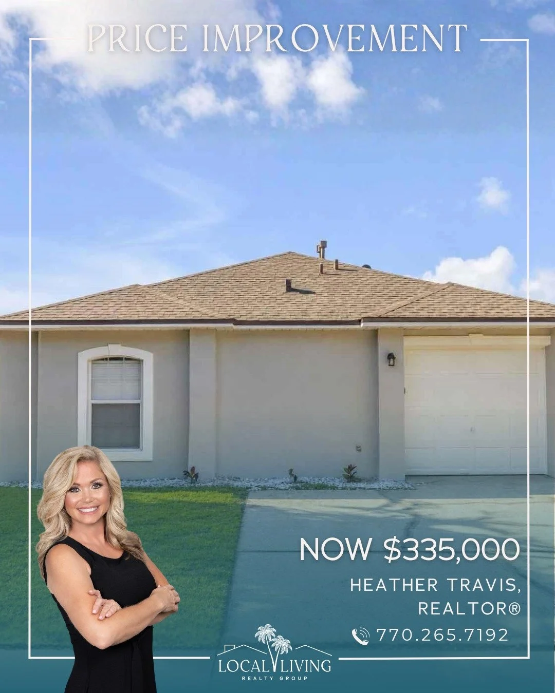 💰 Price Improvement! 💰
📍 8757 Claiborne Ct, Orlando, FL 32825
💲 Now $335,000
Listed by: @heatherltravis_realtor 
📞 (770) 265-7192

This beautifully updated 3-bedroom, 2-bath home on a peaceful cul-de-sac corner lot just got even more appealing a