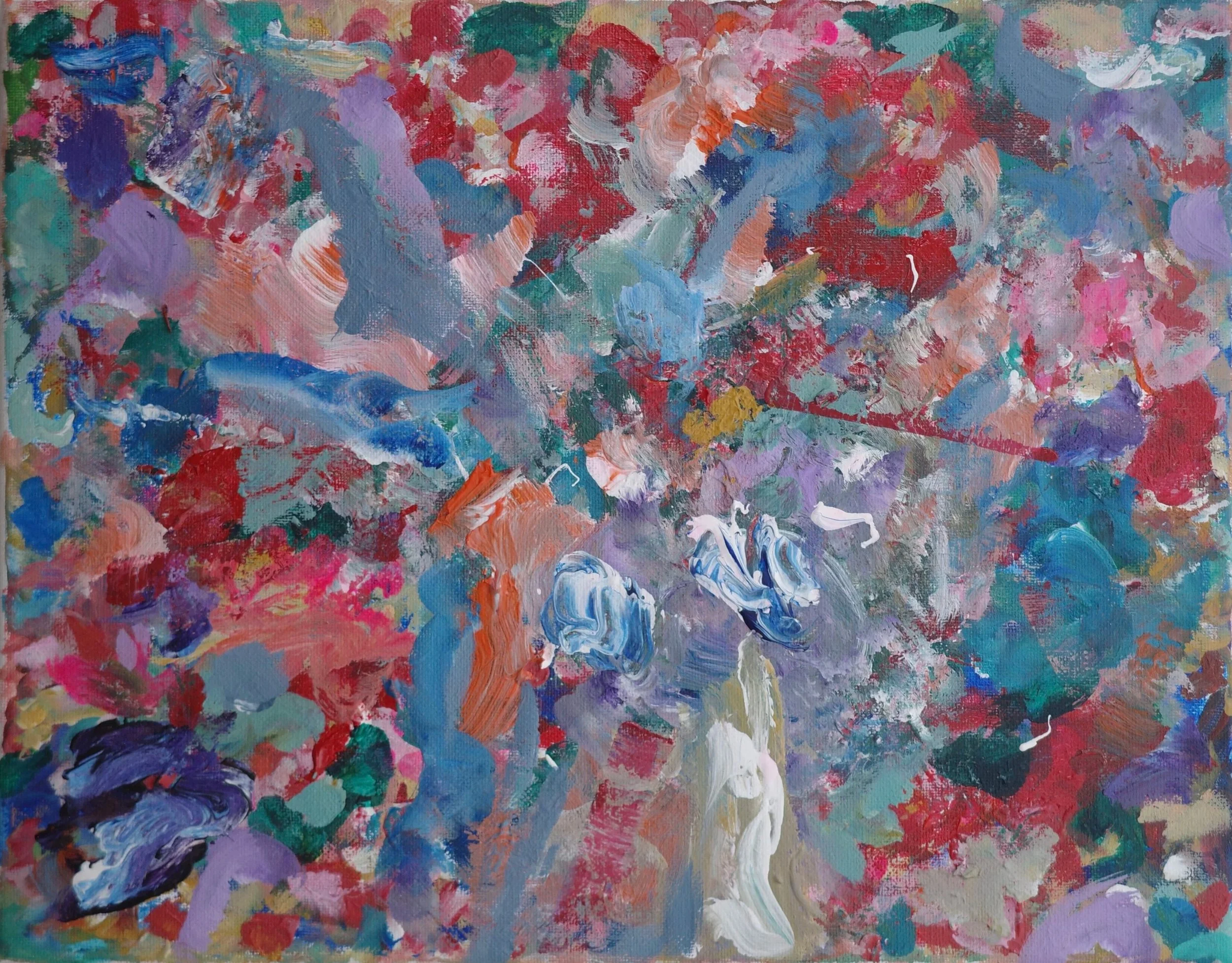 Imagine Me and You (2026) 
Acrylic on canvas, 11 x 14 5/8 in.