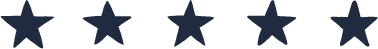 A row of dark blue stars on a light background