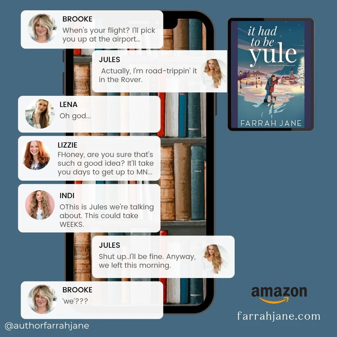 When your besties know you SO well that it&rsquo;s&hellip; kind of freaking annoying. 🤪🤣🫶🏻 But don&rsquo;t you still wish those Dearie Girls were YOUR girl gang? 😉❤️. #bffgoals #ithadtobeyule #christmasromance #bookgirlie #booksta