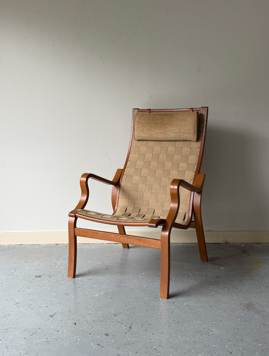 Vintage Scandinavian Bentwood Lounge Chair
