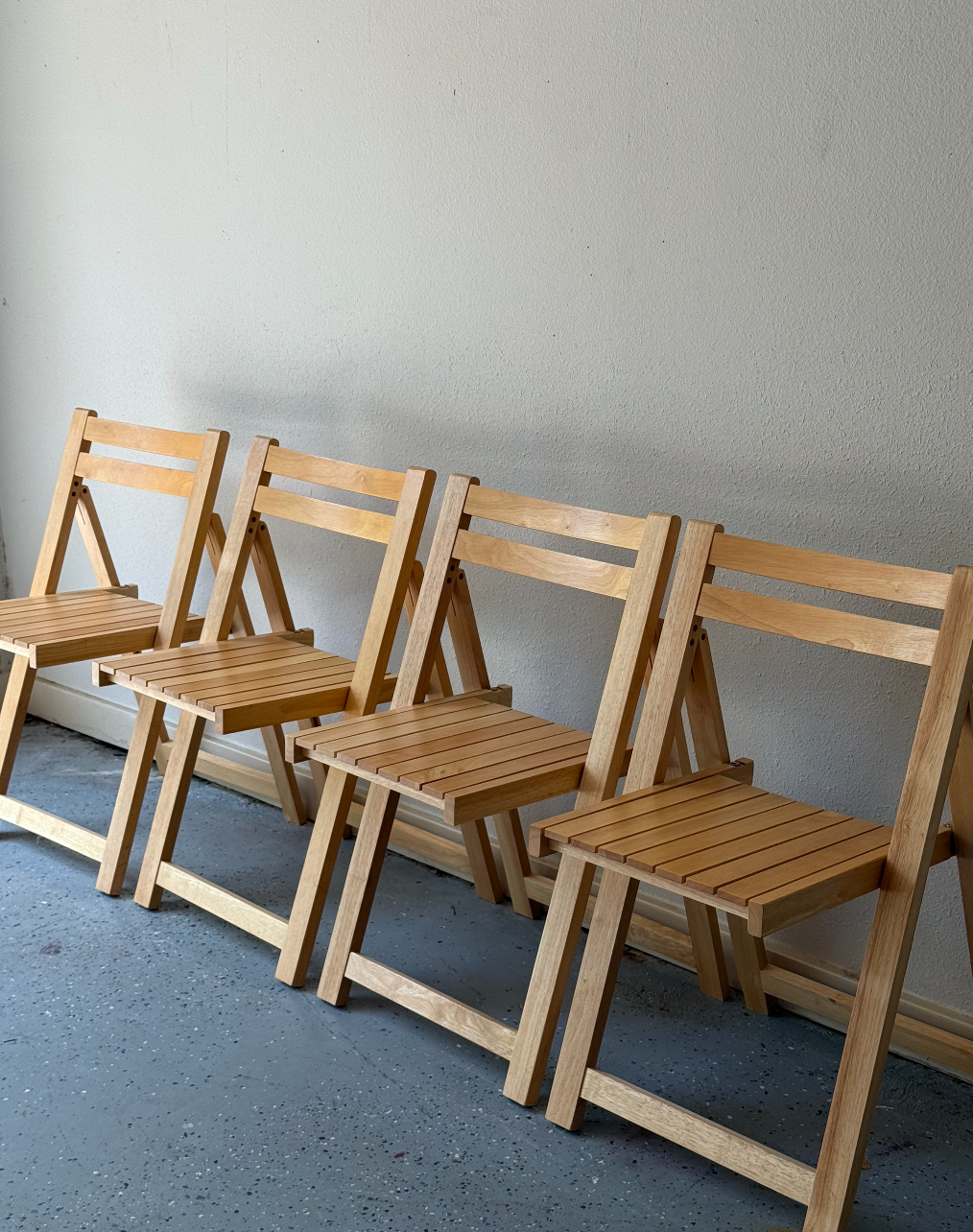 Vintage Beechwood Folding Chairs