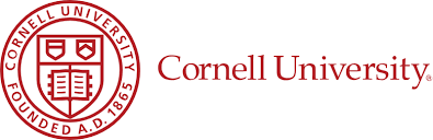 Cornell University logo featuring a shield with an open book and a paw print.