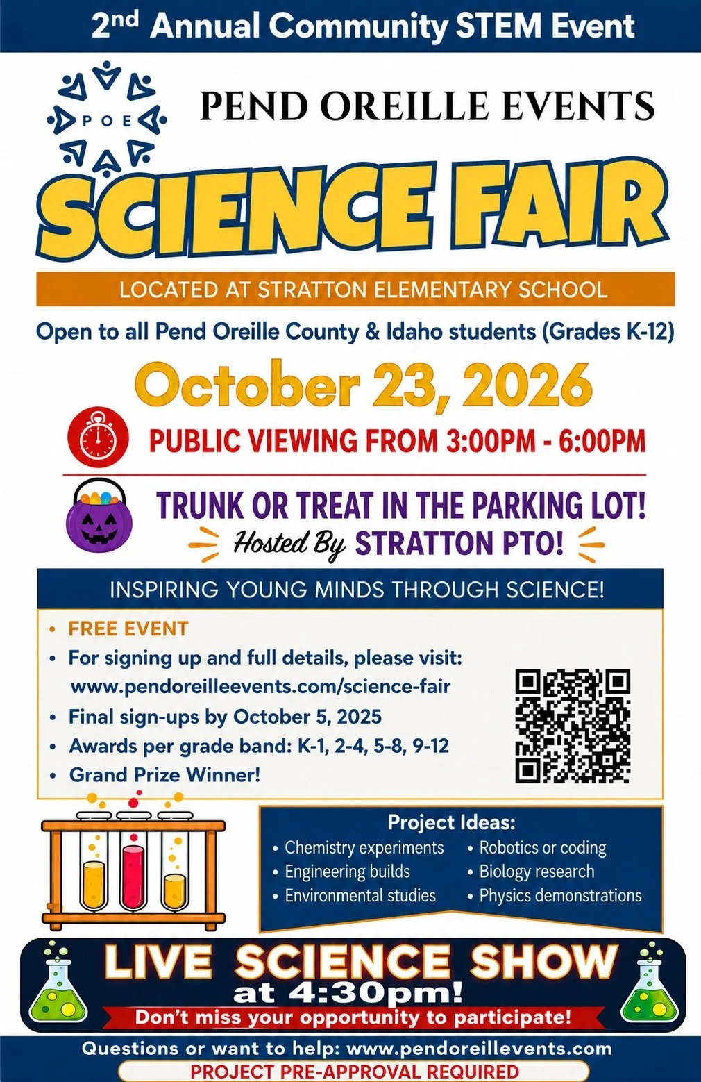PEND OREILLE SCIENCE FAIR AND TRUNK OR TREAT