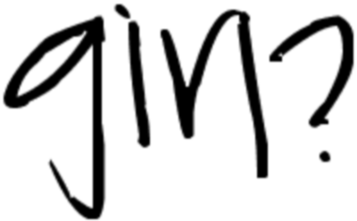 The word 'gimy?' written in black marker with a question mark at the end.