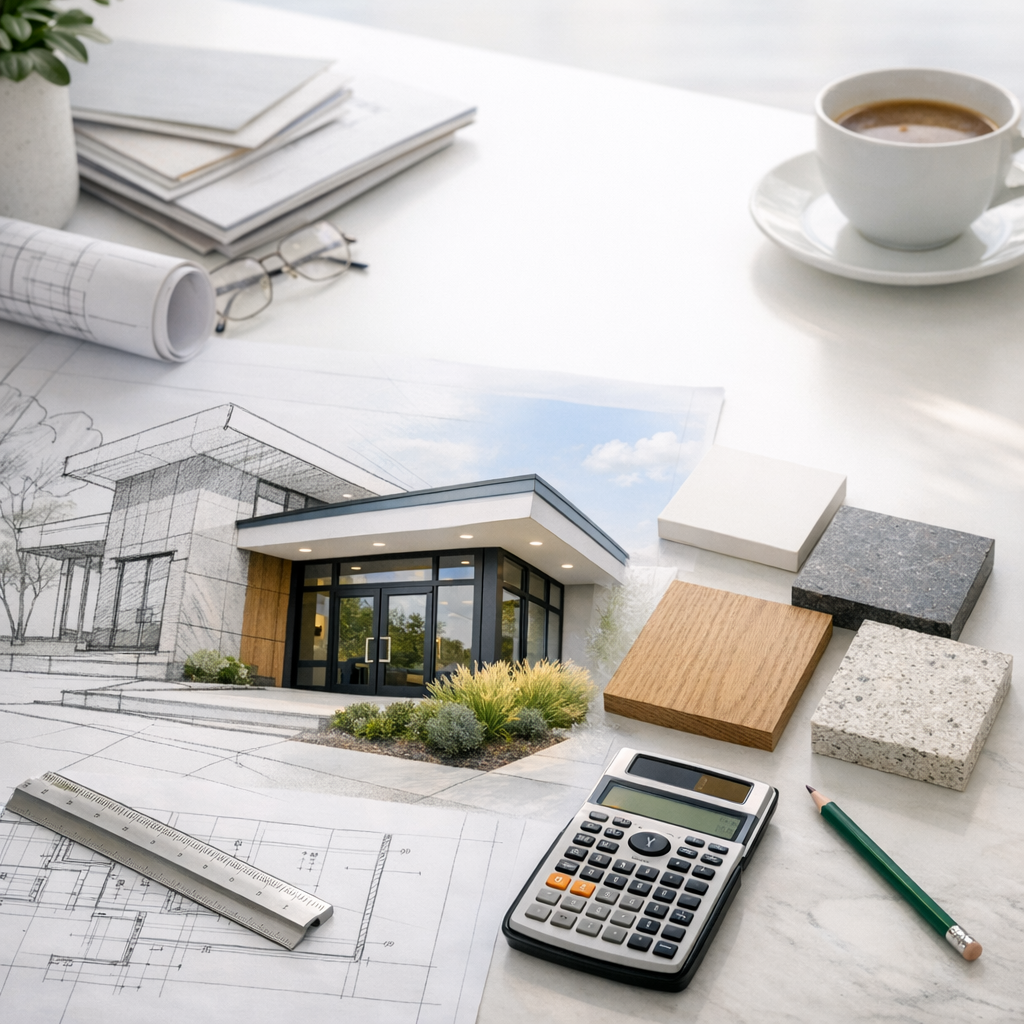 The planning and materials phase of design.