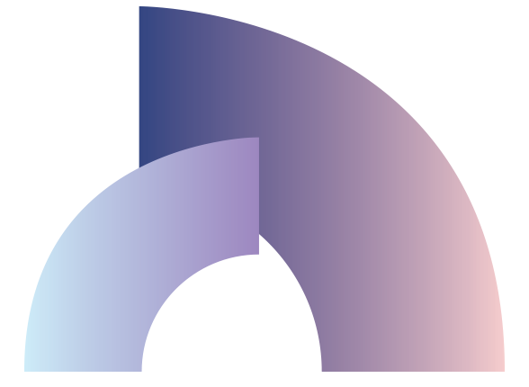 Abstract geometric background with gradients of purple, pink, and blue, featuring curved and straight shapes.