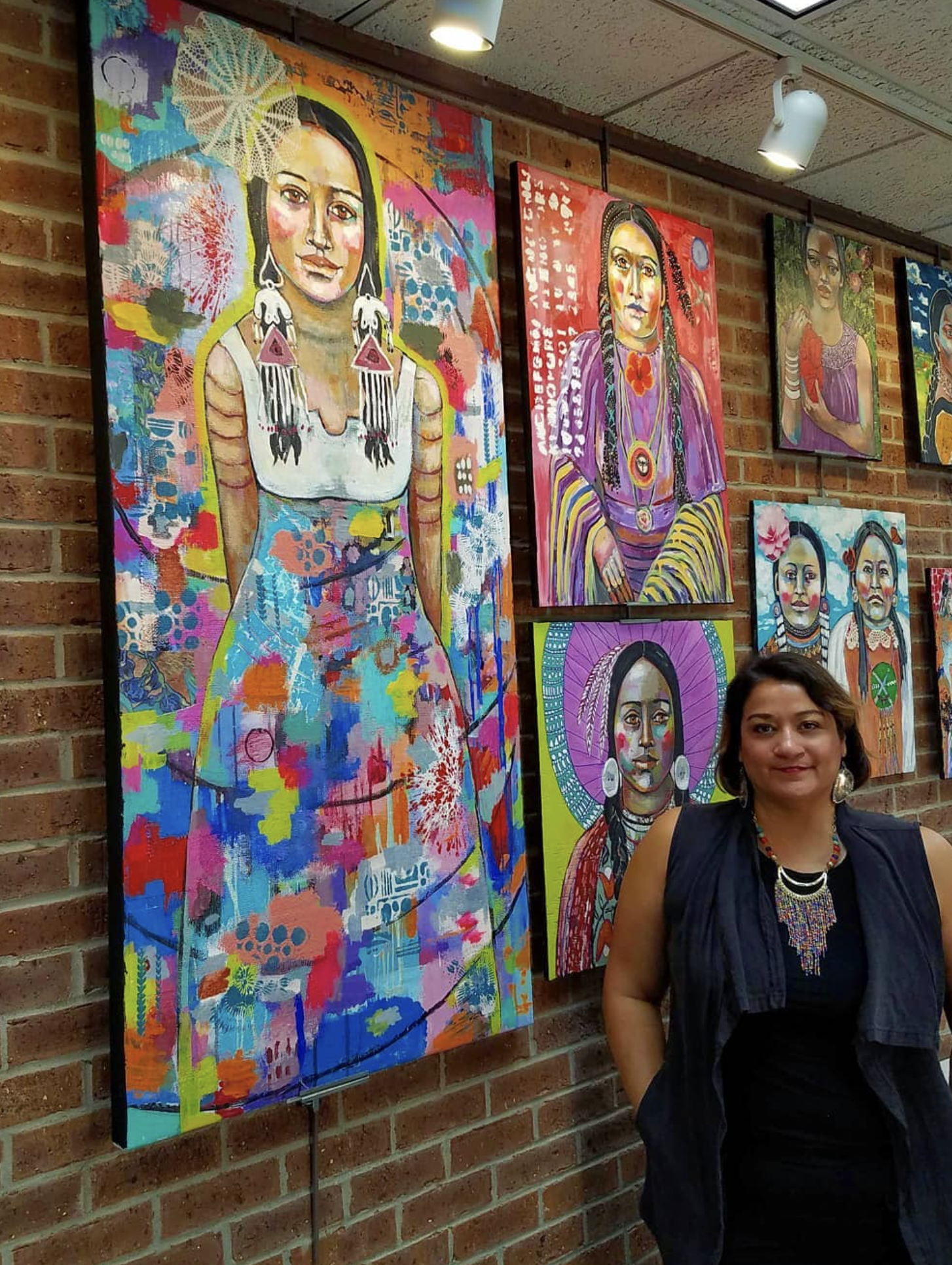 Artist Dana Bloede with work.png