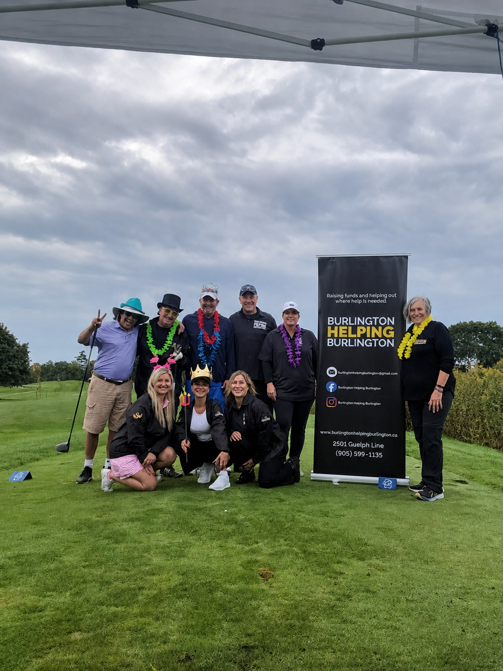 Group photo from 2025 charity golf tournament.
