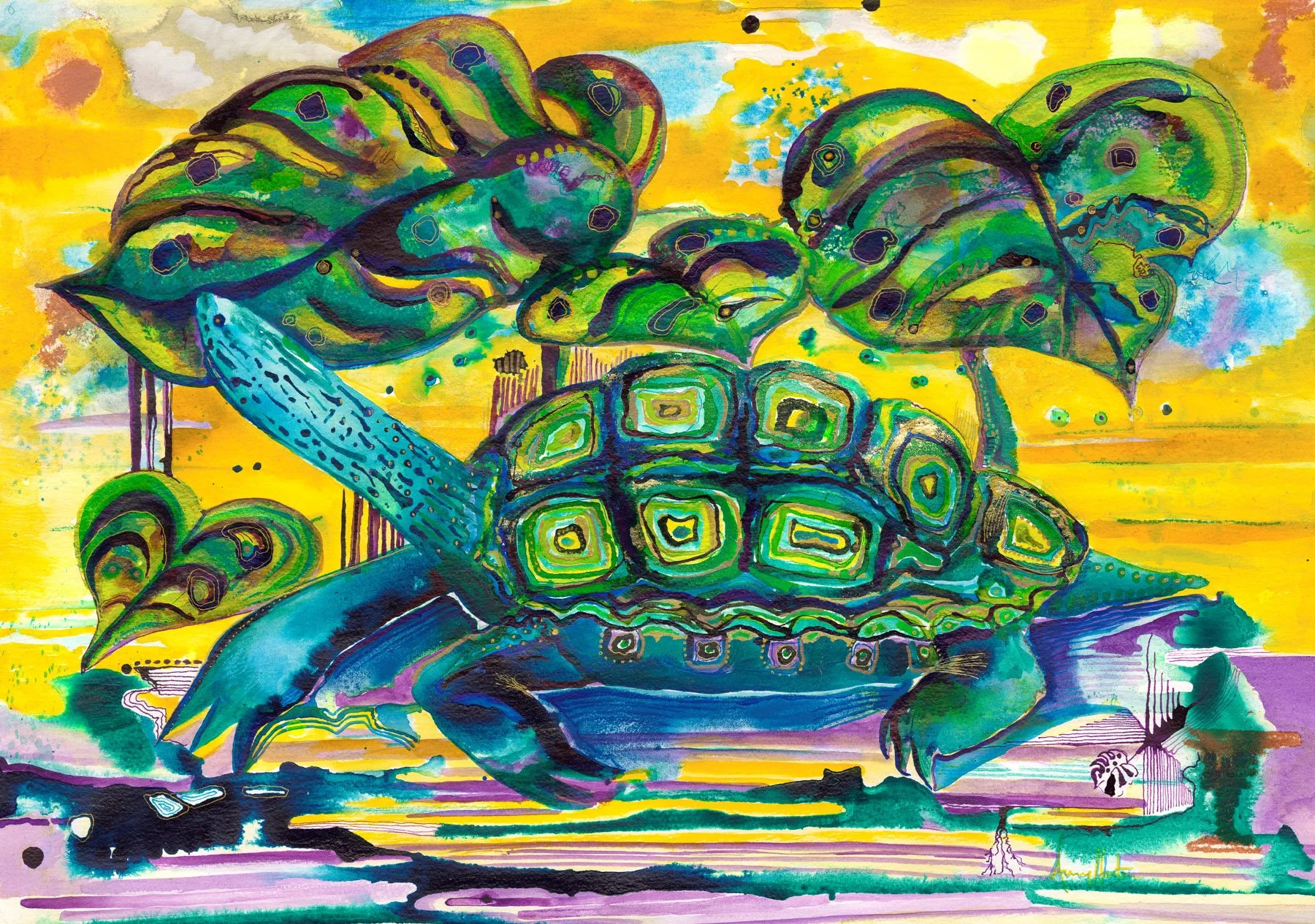 Colorful Brer Terrapin Art Print