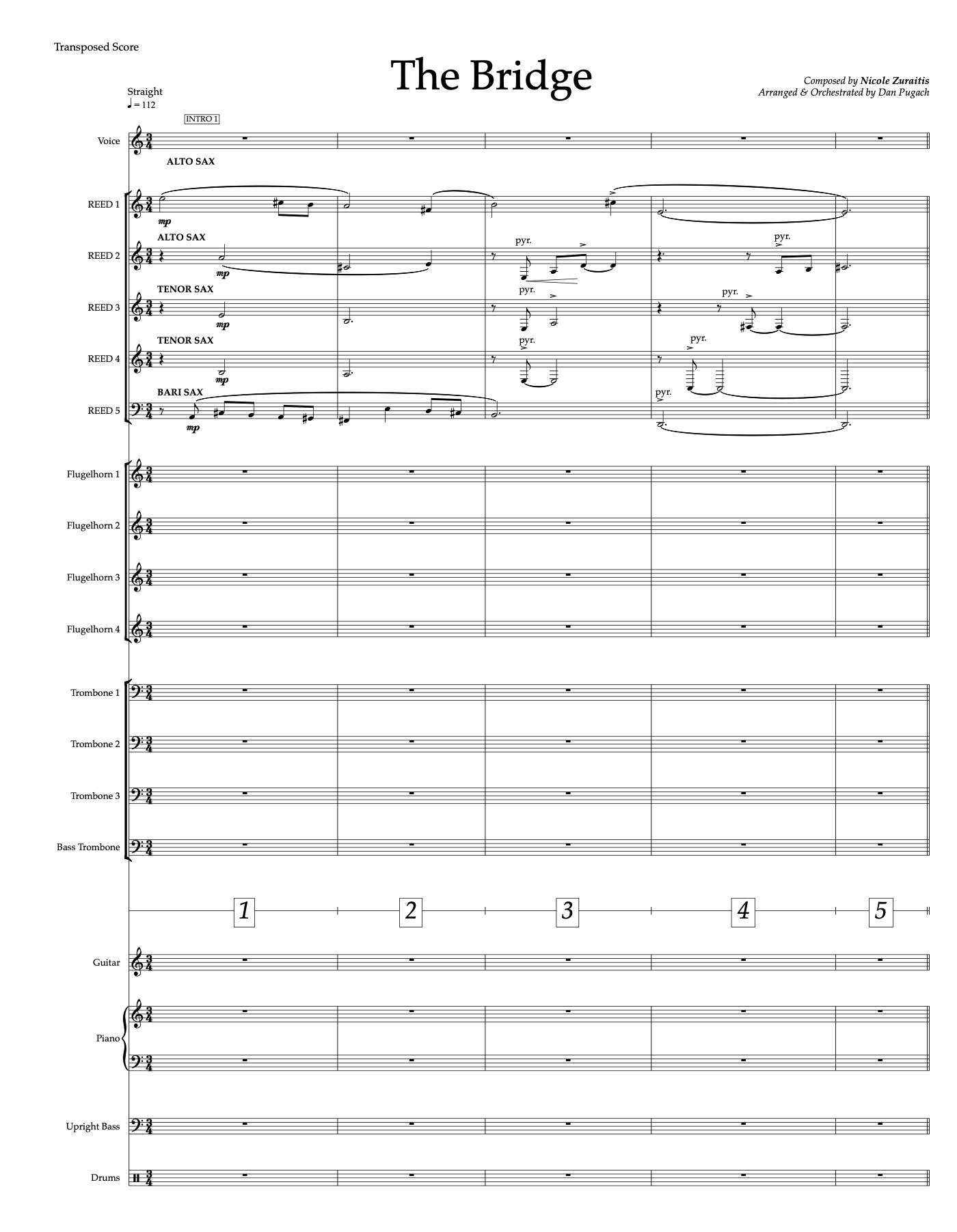 The Bridge - Score & Parts - Big Band + Voice