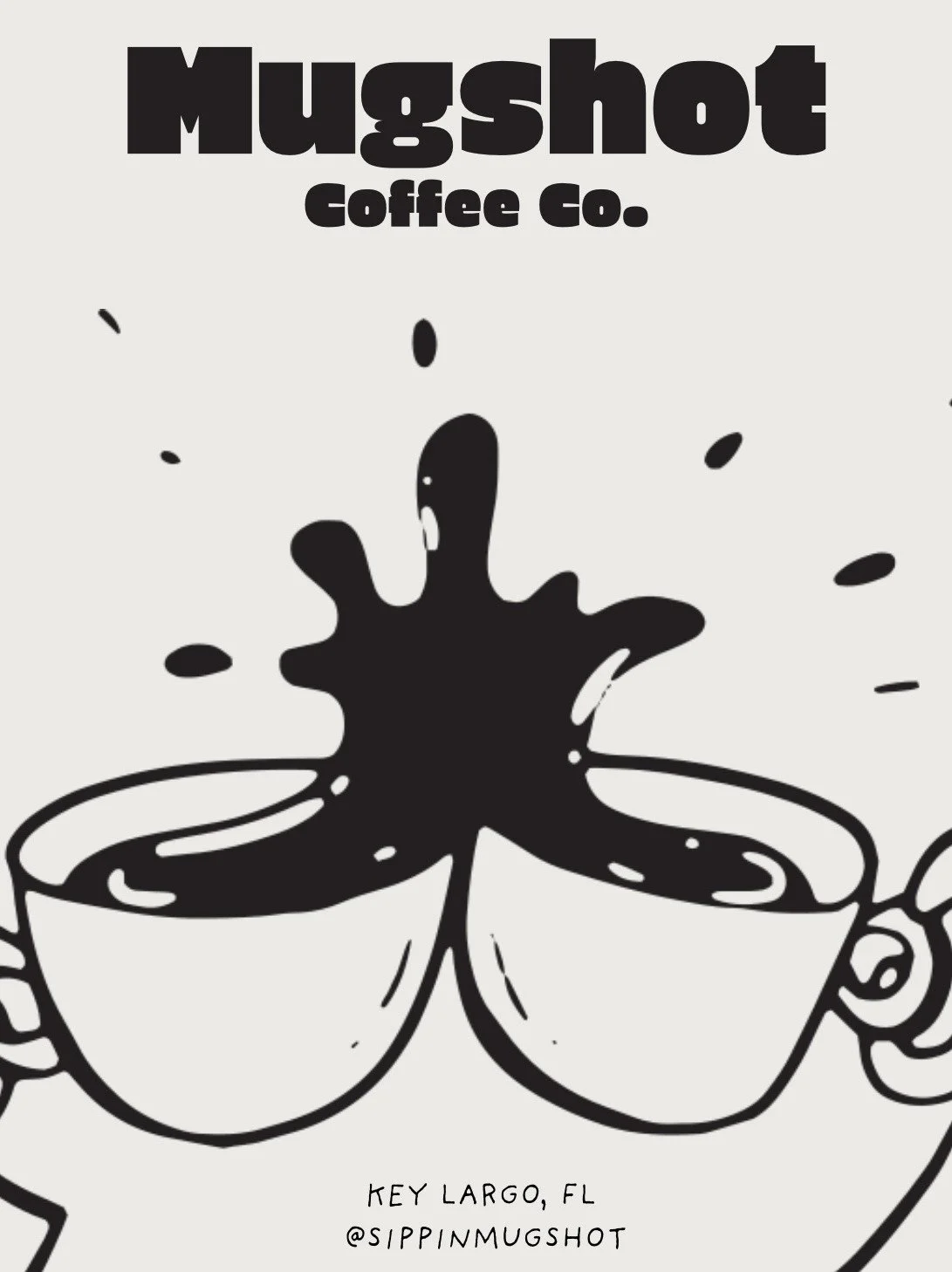 Mugshot Coffee Co logo with two mugs of coffee