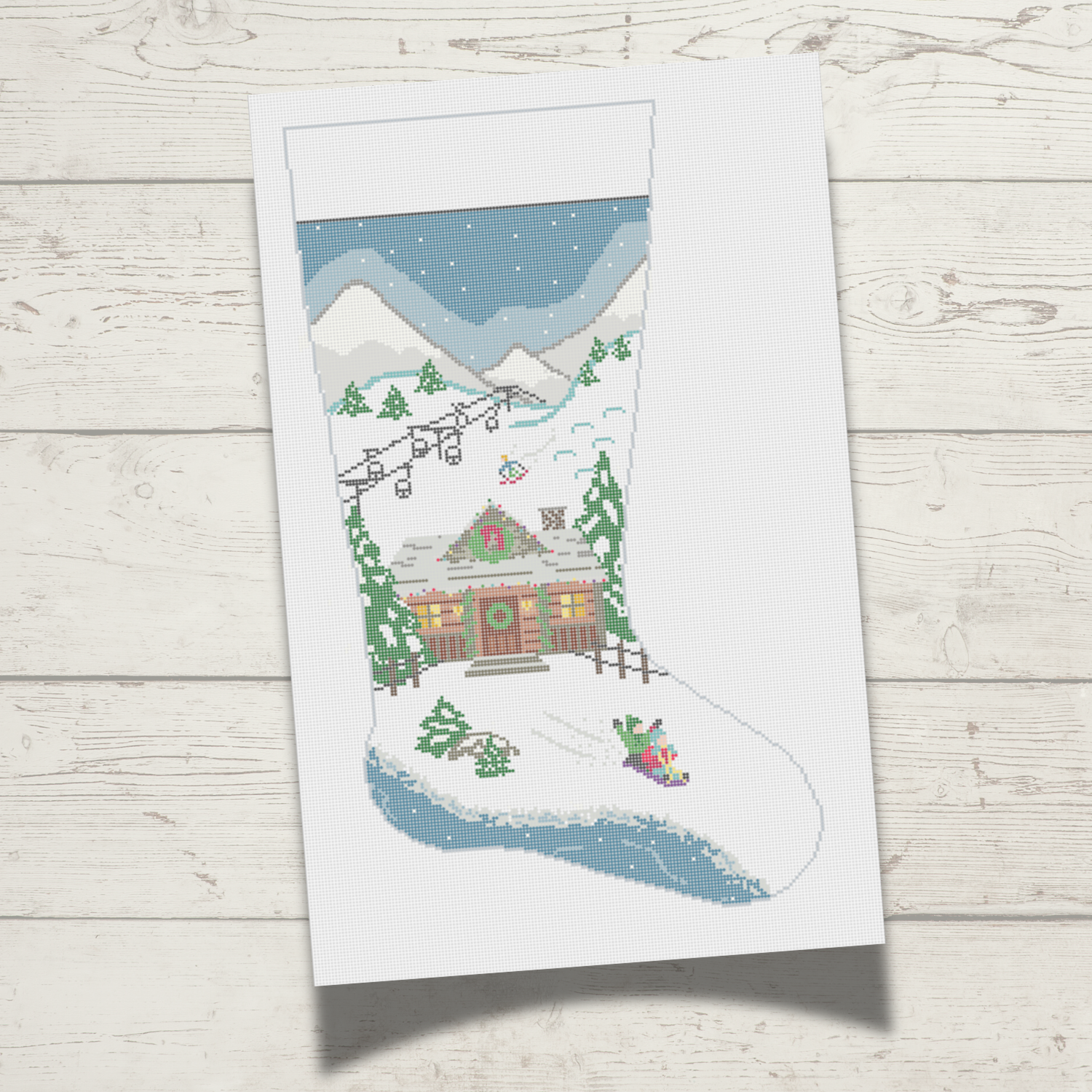 Winter Cabin Stocking