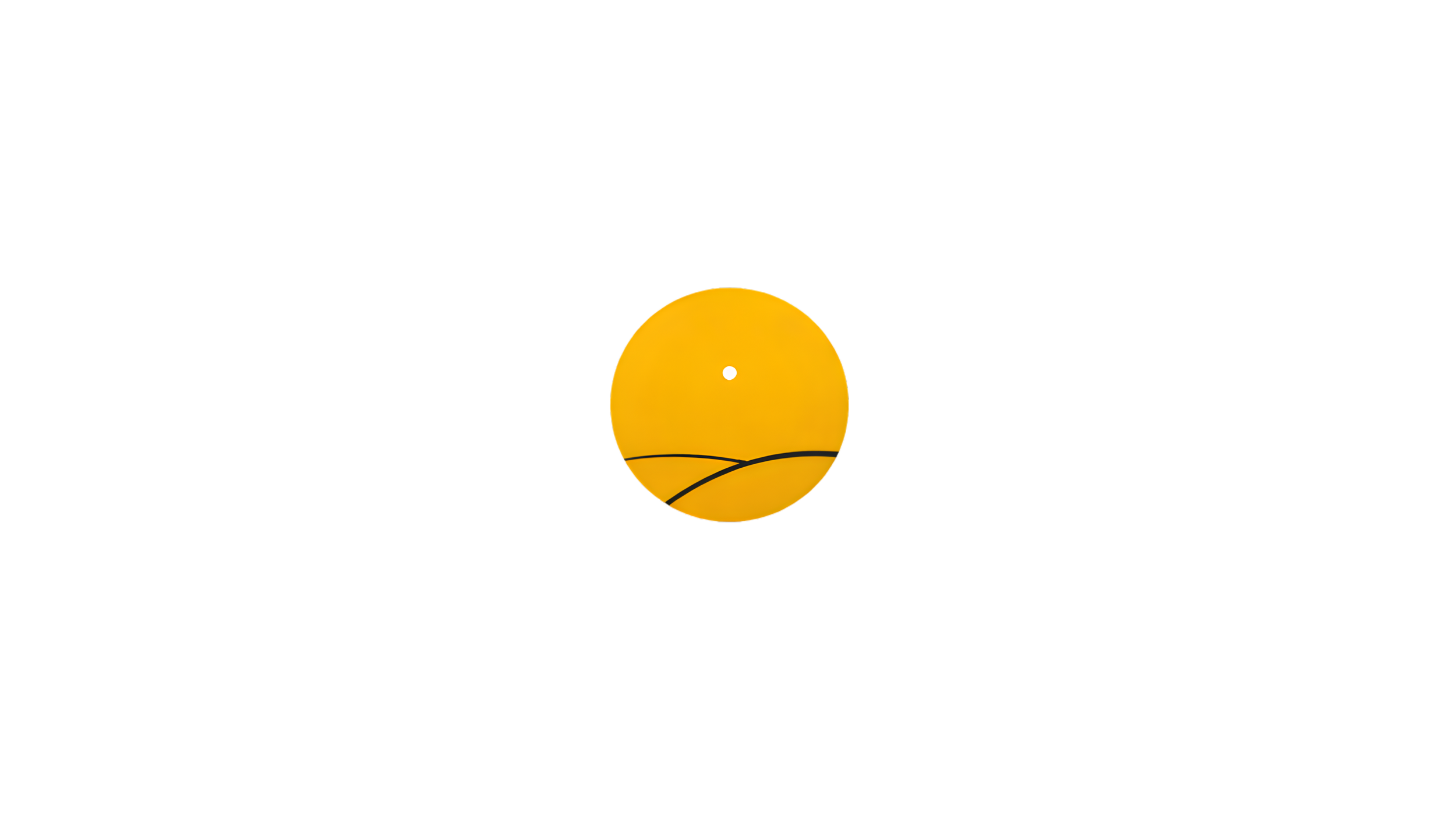 Studio Napi's Logo. Mustard sunset over rolling hills with a large yellow sun.