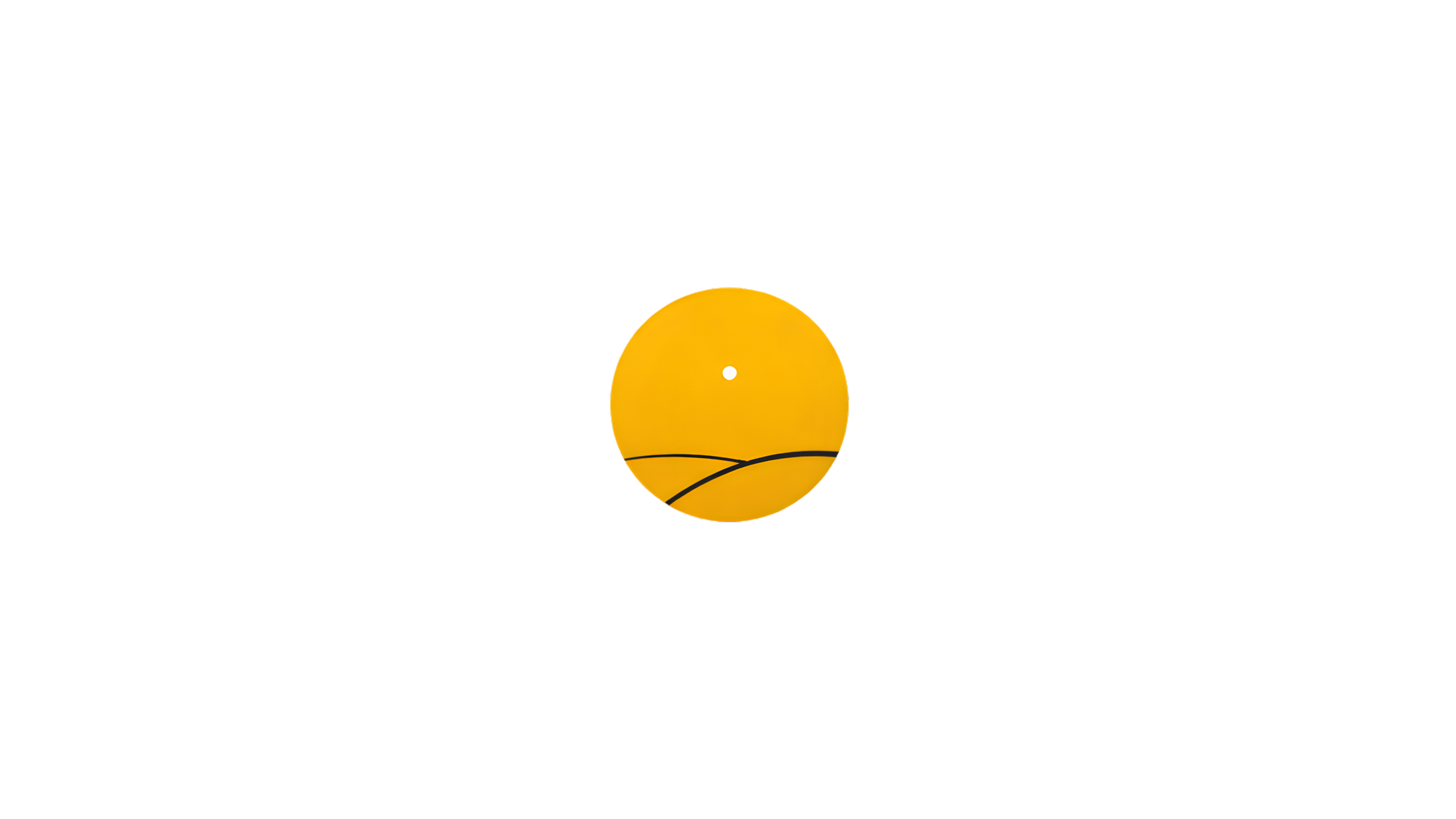 Studio Napi's logo. Silhouette of a mustard field over a hill during sunset, with a large yellow-orange sun near the horizon.