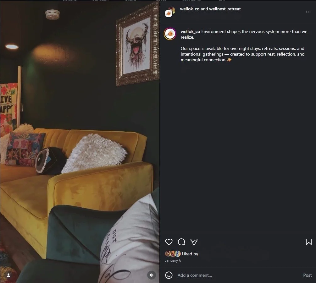 WellNest Airbnb Advertisement