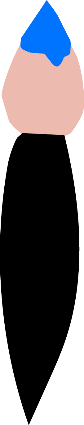 Eine Illustration eines Auges mit blauer Iris und dunklem Augenlid