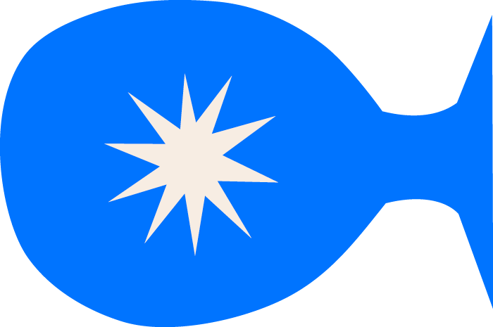 Vase mit einer weißen Sternform im Inneren.